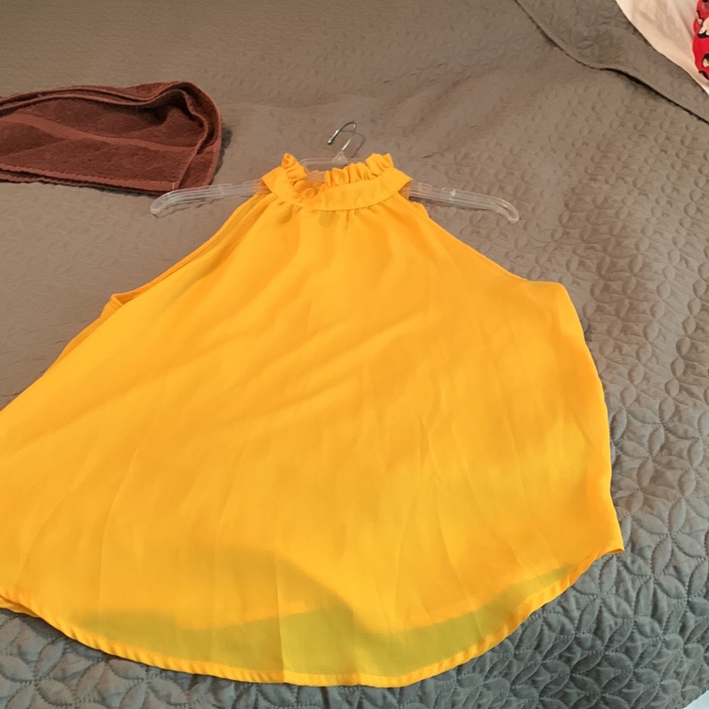Yellow size large Shein sleeveless blouse